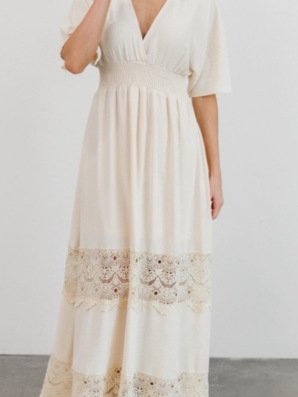 Lovestitch Cream Maxi Dress